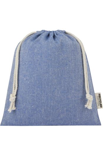 Sac cadeau moyen Pheebs en coton recyclé de 1,5 L - Bleu Bruyere