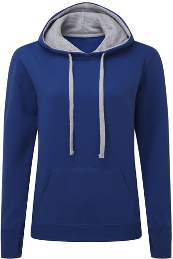 Contrast Hooded Sweatshirt Women