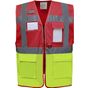 yoko Gilet haute visibilité top cool management red/hi_vis_yellow