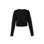 Bella Women's cropped crew fleece black