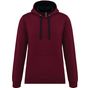 Kariban Sweat à capuche bicolore wine/navy