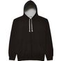 AWDis Just Hoods Varsity Hoodie jet_black/heather_grey