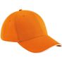 Beechfield Casquette Athleisure à 6 panneaux orange/white