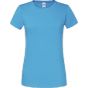 fruit of the loom Ladies Iconic 195 ringspun premium T azure blue