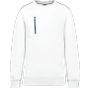 WK Designed To Work Sweat-shirt Day To Day zip poche contrastée unisexe white/navy
