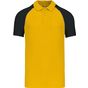 Kariban Polo Baseball yellow/black