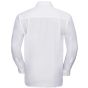 Russell Chemise en Popeline Polyester/Coton classique manches longues homme white