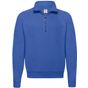 fruit of the loom Classic Zip Neck Sweat bleu_royal