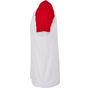 Build Your Brand Raglan Contrast Tee white/red