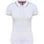 Kariban Polo manches courtes femme white/red/green