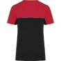 WK Designed To Work T-shirt bicolore écoresponsable manches courtes unisexe black/red