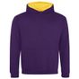 AWDis Just Hoods Kids Varsity Hoodie purple/sun_yellow