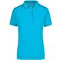 James&Nicholson Ladies' Elastic Polo aqua/white