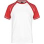 James&Nicholson Men´s Raglan-T white/red