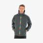 Result Rainbow prism PU waterproof jacket with recycled backing