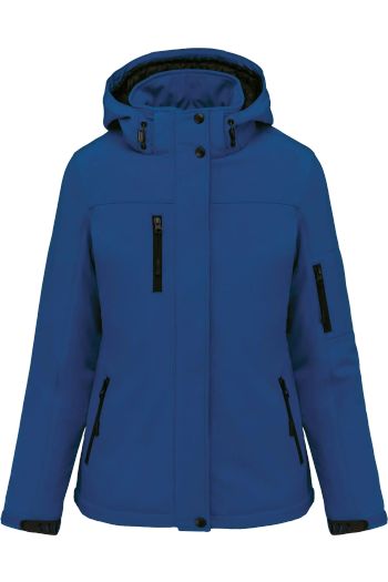 Parka softshell doublée à capuche pour femme
