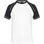 James&Nicholson Men´s Raglan-T white/black