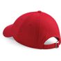 Beechfield Casquette en coton sergé épais profil bas rouge classique