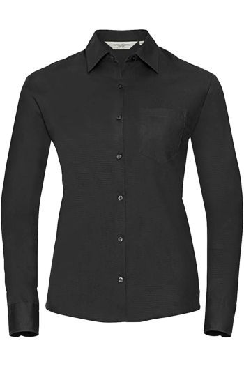 Image produit Chemise en Popeline 100% Coton classique manches longues femme