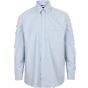 Henbury Men's classic long sleeved oxford shirt blue