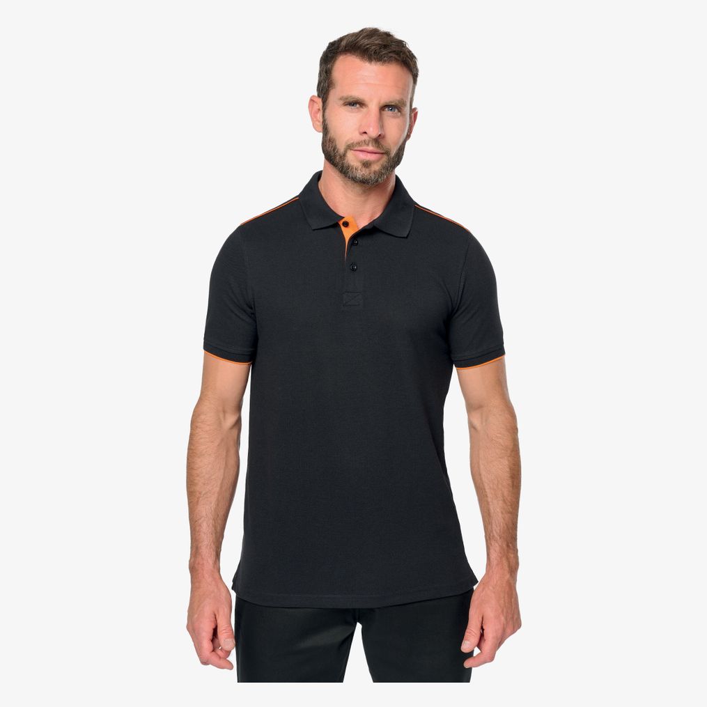 Polo Day To Day contrasté manches courtes homme WK Designed To Work