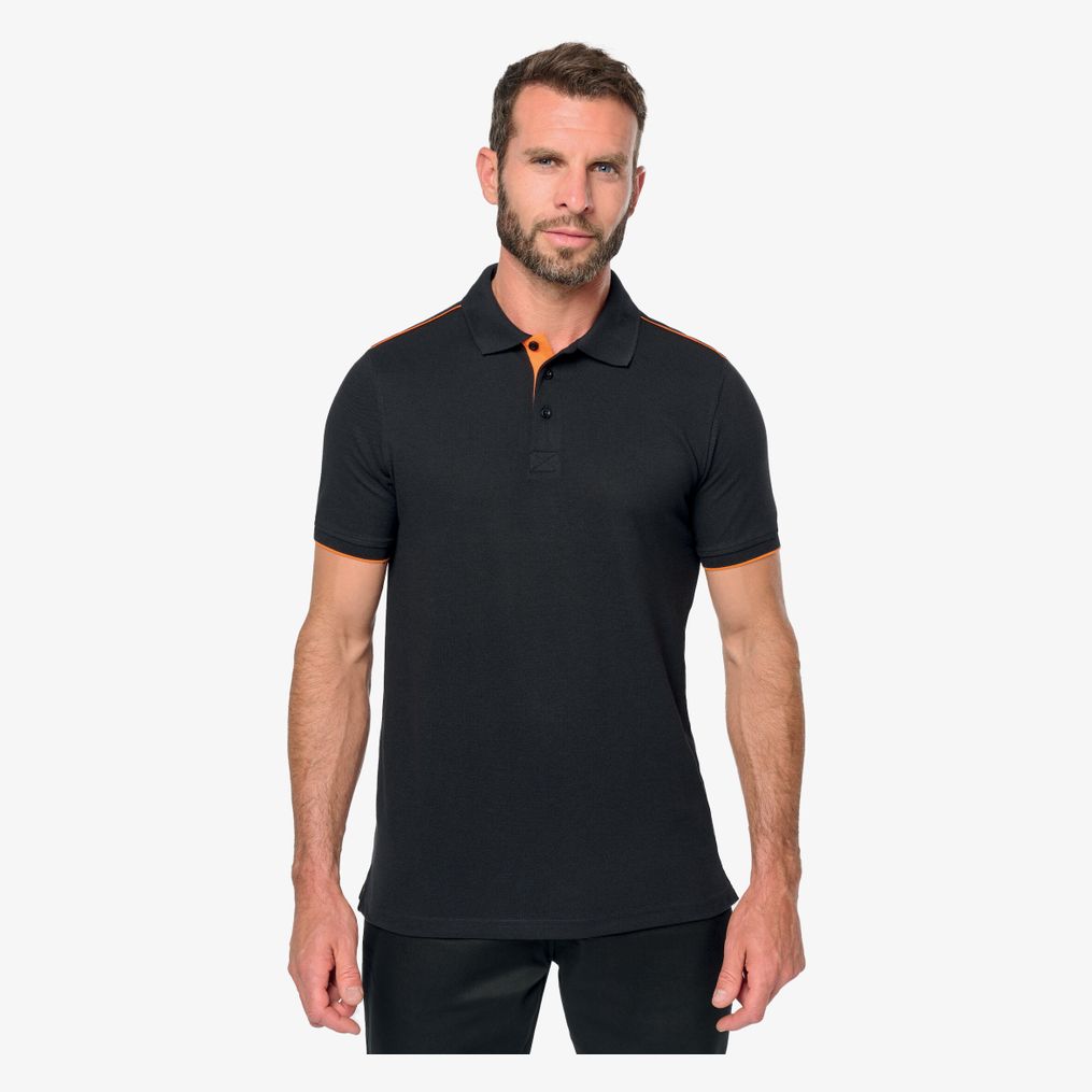 Polo DayToDay contrasté manches courtes homme WK-Designed-To-Work