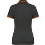 Kariban Polo femme manches courtes à liserés contrastés dark_grey/orange
