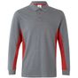 Velilla Polo bicolore manches longues grey/red