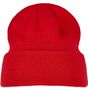 Build Your Brand Heavy Knit Beanie red