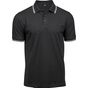 Tee Jays Luxury stripe stretch polo black/white