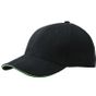 Myrtle Beach 6-Panel Sandwich Cap black/lime_green