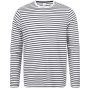 SF Clothing Unisex long sleeved striped T white/oxford_navy