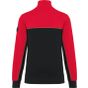 WK Designed To Work Sweat-shirt écoresponsable col zippé unisexe black/red