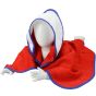 A&R Serviette à capuche pour bébé Babiezz® Fire red / White / True blue