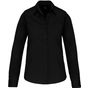 Kariban Chemise popeline manches longues femme black