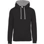Kariban sweat-shirt capuche contrastée femme black/fine_grey