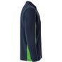 Velilla Polo bicolore manches longues navy/lime