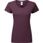 fruit of the loom Ladies Iconic 195 Ringspun Premium T dark_plum