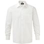 Russell Collection Men’s long sleeve classic pure cotton poplin shirt white