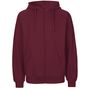 Tiger Cotton Unisex Tiger Cotton Hoodie With Zipper bordeaux