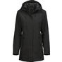 tee jays Women's all weather parka black