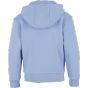 Build Your Brand Kids Fluffy Zip Hoody Powder blue