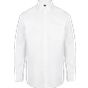 Henbury Men's classic long sleeved oxford shirt white