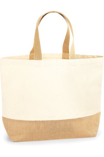 Sac fourre-tout en toile avec base en jute XL - Natural