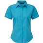 Premier Chemises popeline à manches courtes pour femme turquoise