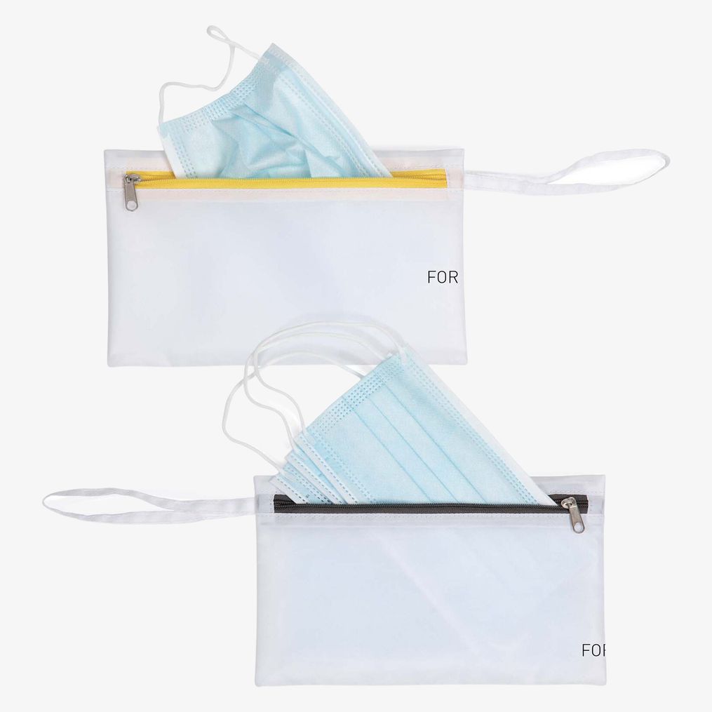 Pochette range-masques à double compartiment Kimood