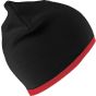Result Soft feel reversible cuffless beanie black/red