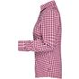 James&Nicholson Ladies´ Checked Blouse bordeaux/white