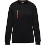 WK Designed To Work Sweat-shirt Day To Day zip poche contrastée unisexe - black/red - XL