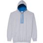 AWDis Just Hoods Varsity Hoodie heather_grey/sapphire_blue